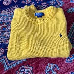 Yellow Ralph Lauren boys cable knit sweater